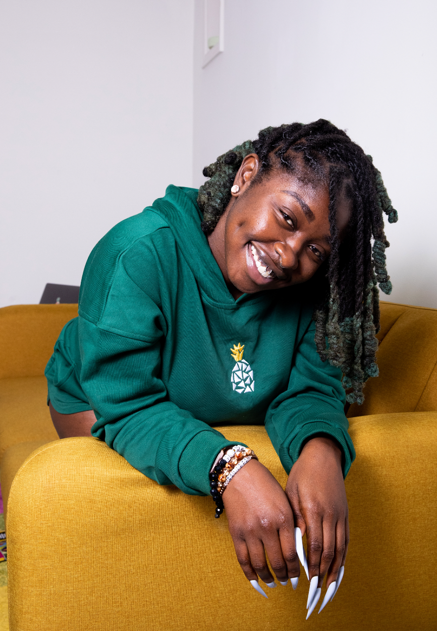 Green Cropped Hoodie