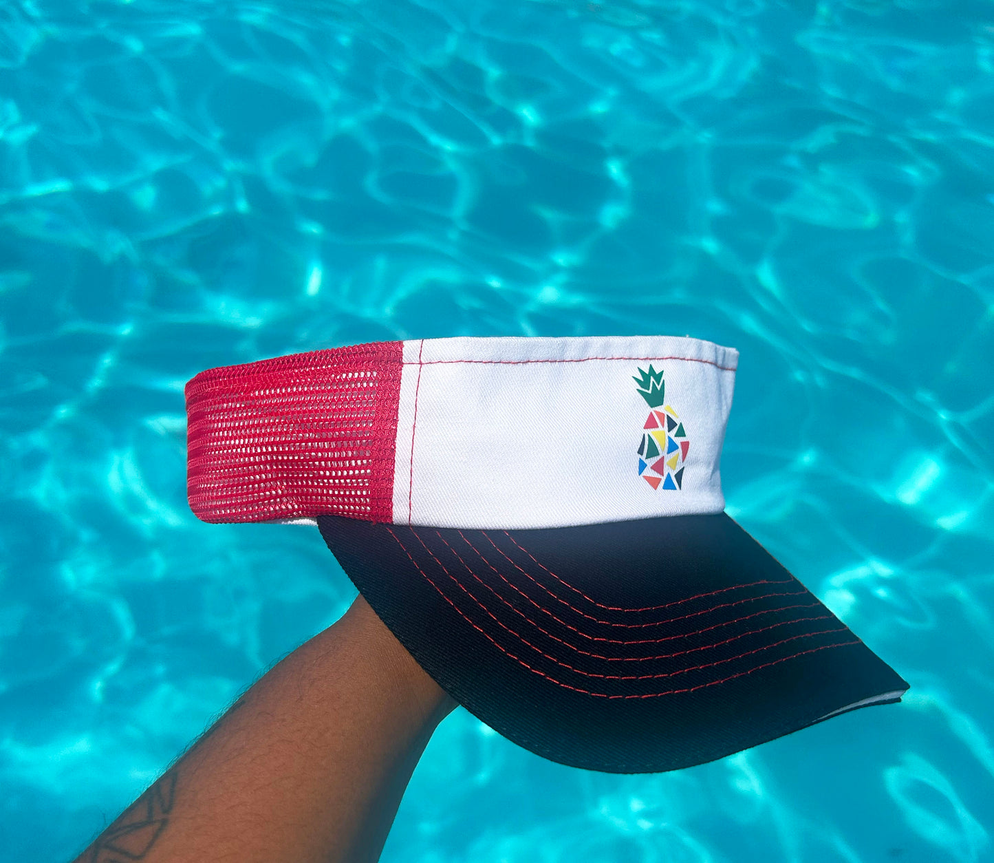 Trucker Visor - White/Black/Red