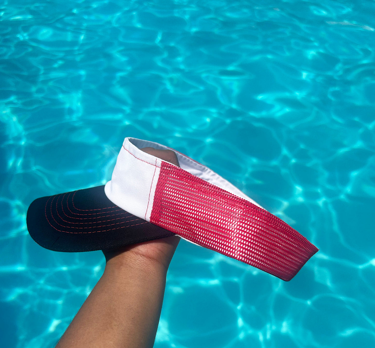 Trucker Visor - White/Black/Red