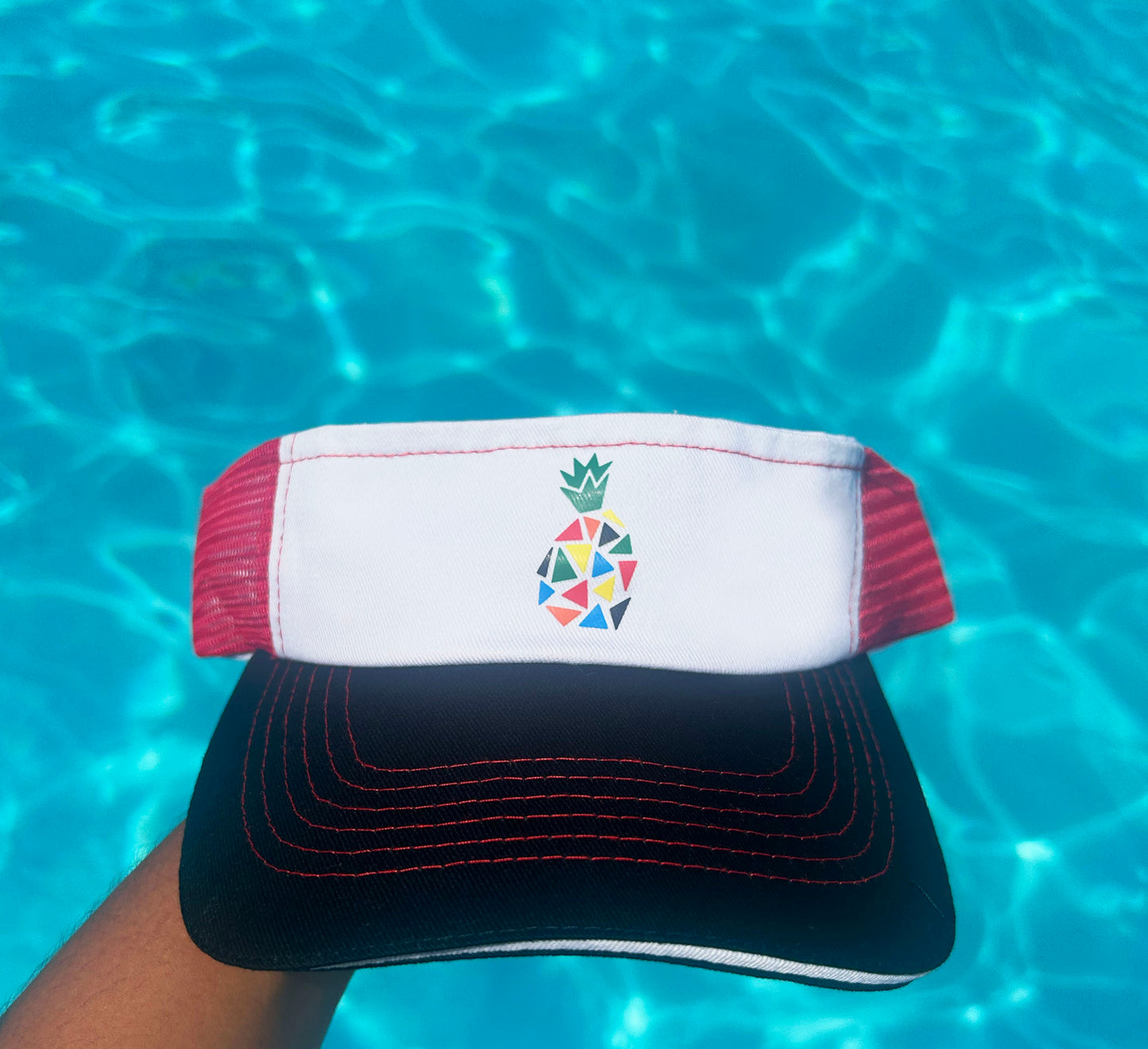 Trucker Visor - White/Black/Red